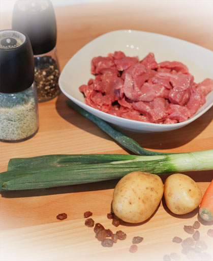 Zutaten der schwedischen Fleischbällchen