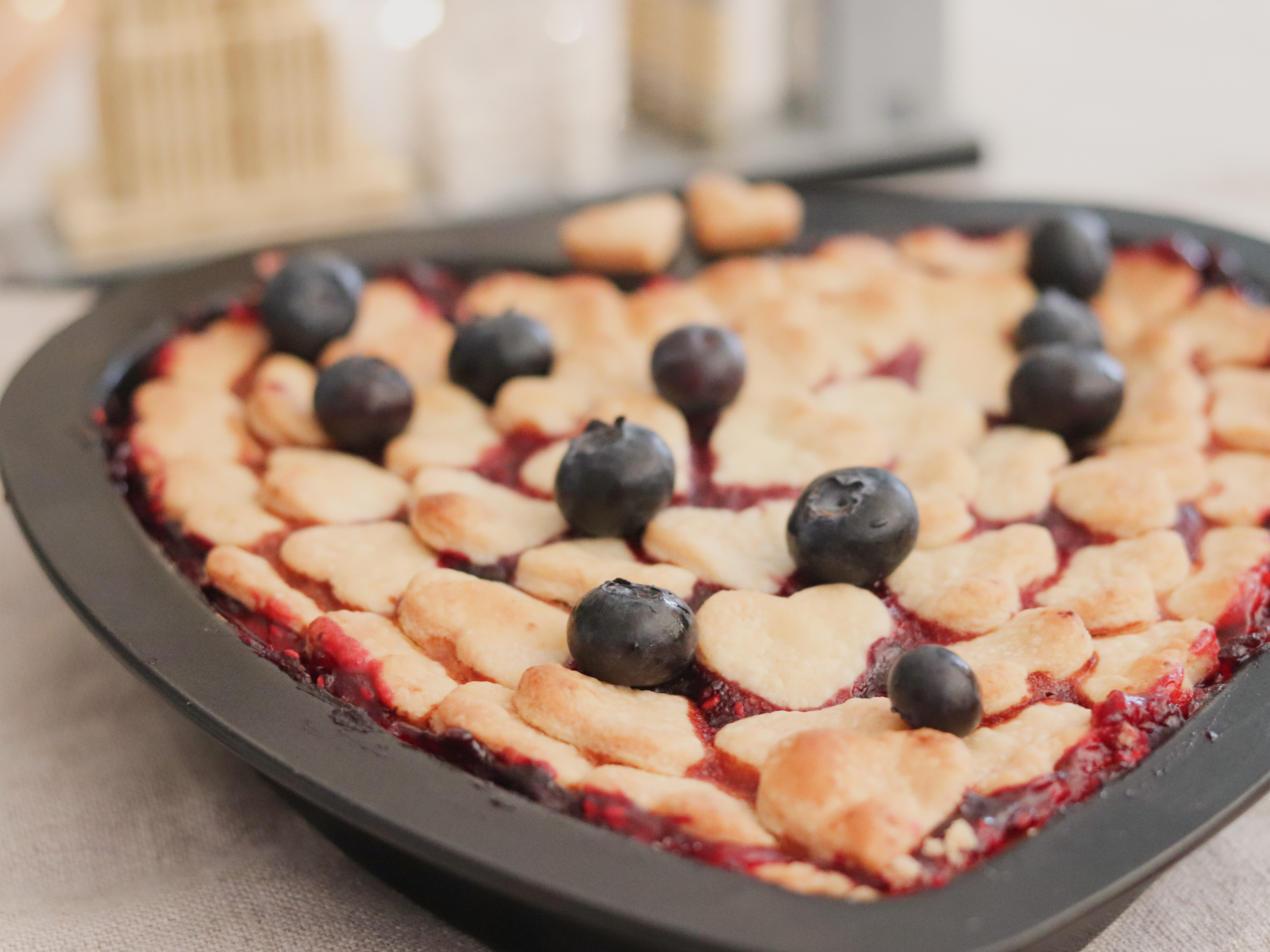 Pie mit Heidelbeeren